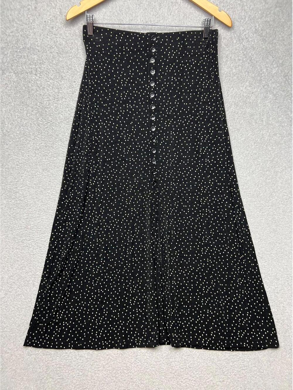 JM Collection Stretchy Midi Pull On Skirt Boho Petite M Boho Whimsygoth Feminine